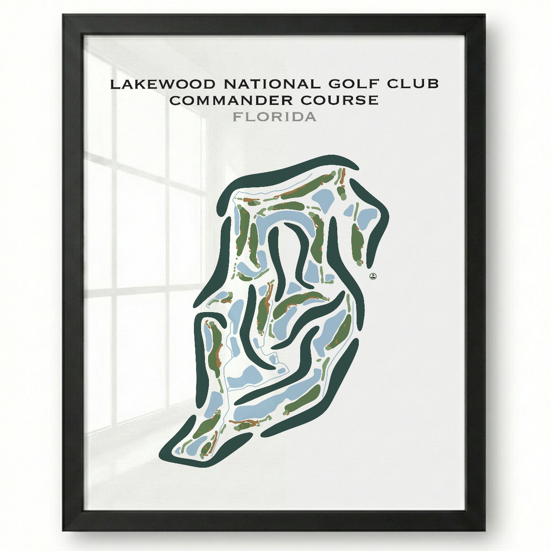 Lakewood National Golf Club Commander Course, Florida - Printed Golf Courses