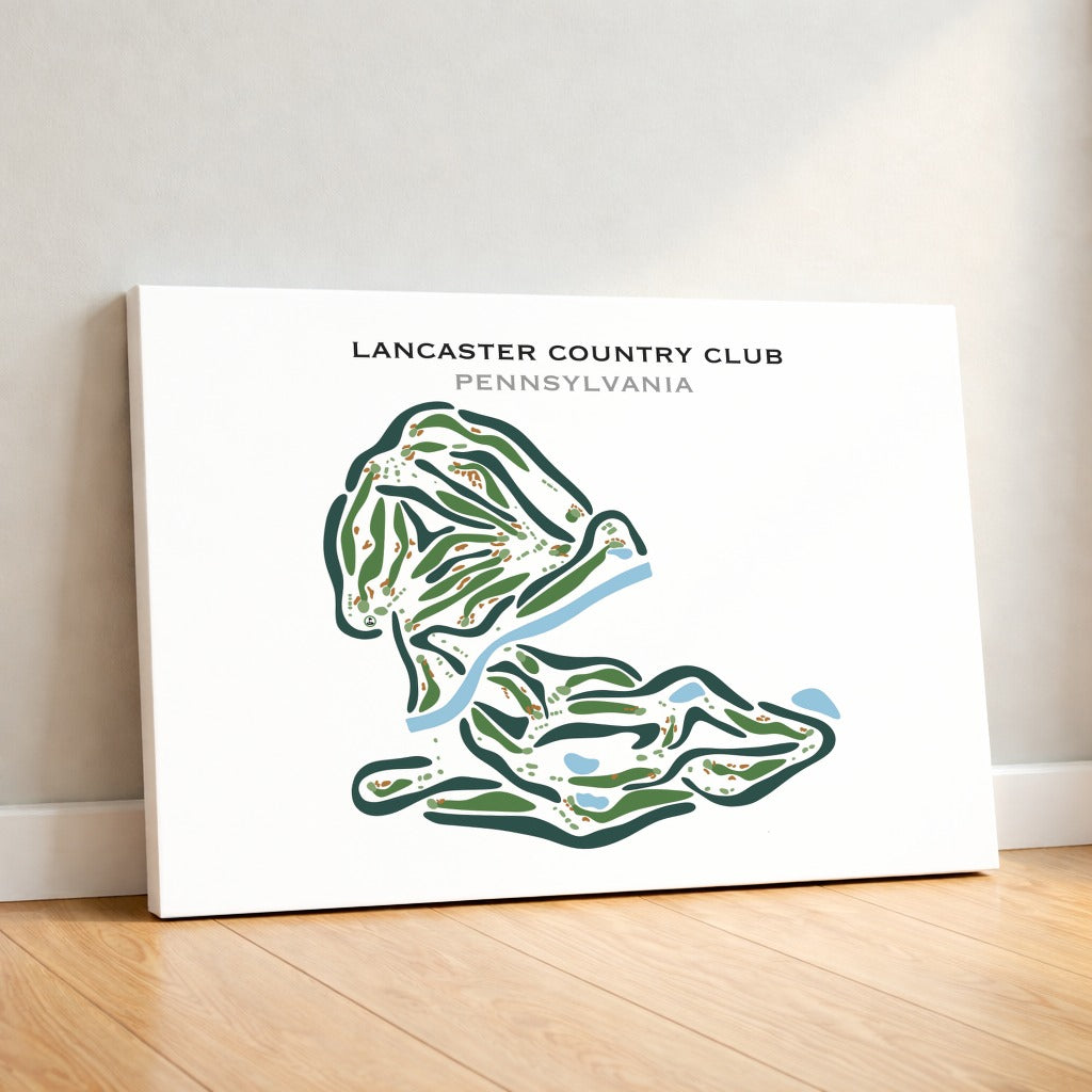 Lancaster Country Club, Pennsylvania - Printed Golf Courses