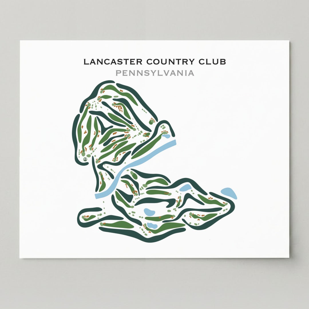 Lancaster Country Club, Pennsylvania - Printed Golf Courses