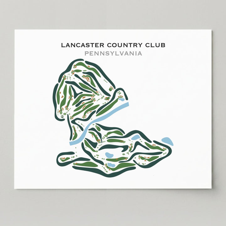 Lancaster Country Club, Pennsylvania - Printed Golf Courses