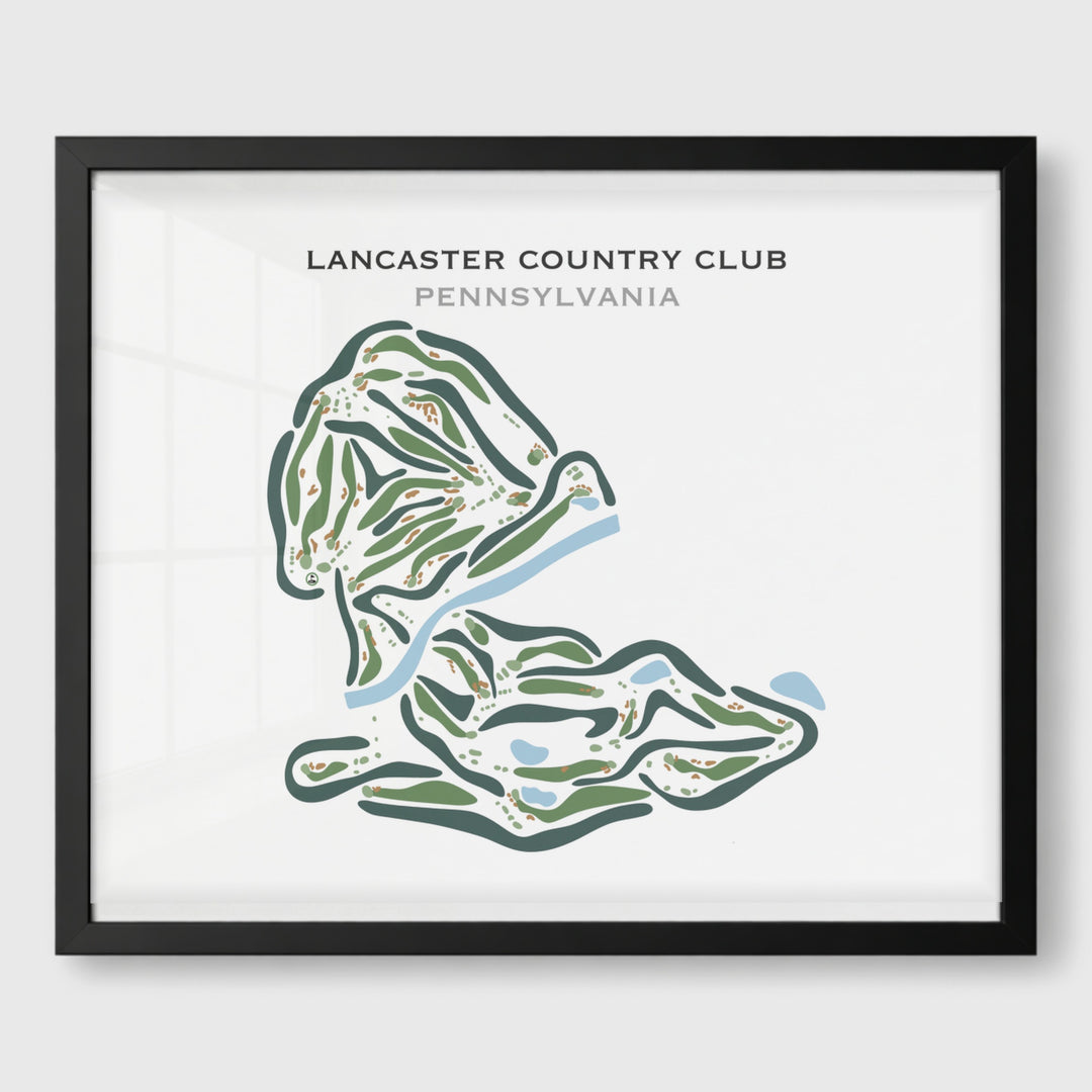 Lancaster Country Club, Pennsylvania - Printed Golf Courses