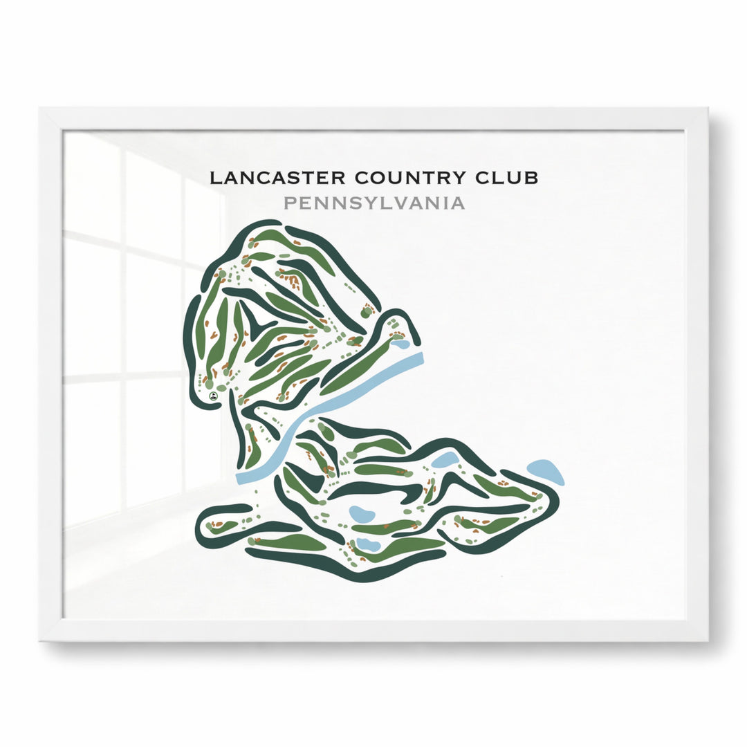 Lancaster Country Club, Pennsylvania - Printed Golf Courses