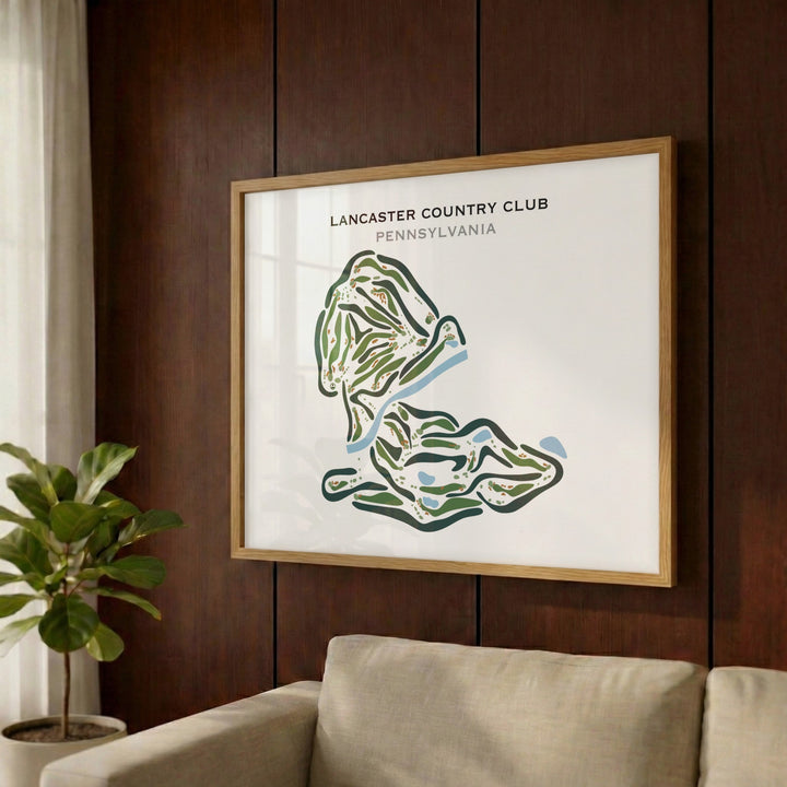 Lancaster Country Club, Pennsylvania - Printed Golf Courses