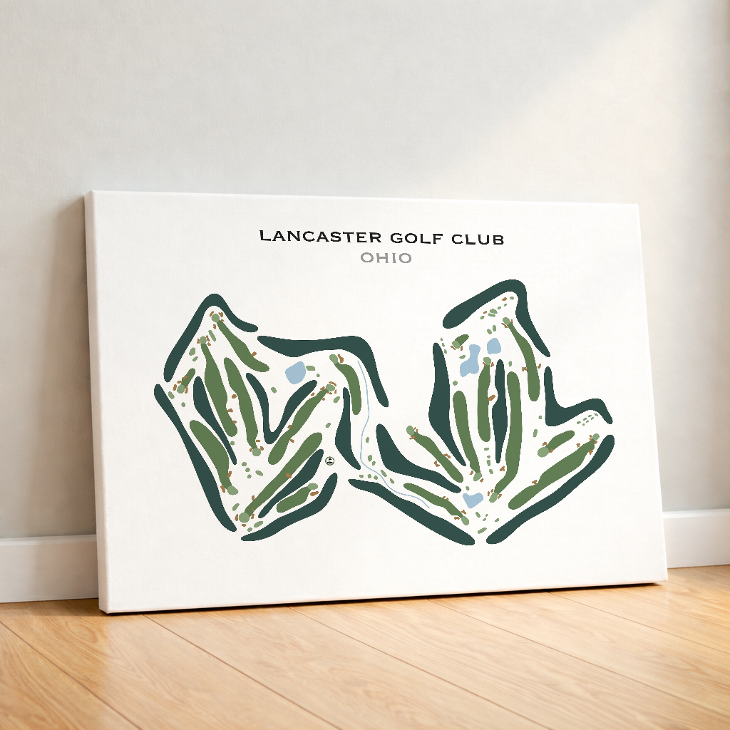 Lancaster Golf Club, Ohio - Printed Golf Course