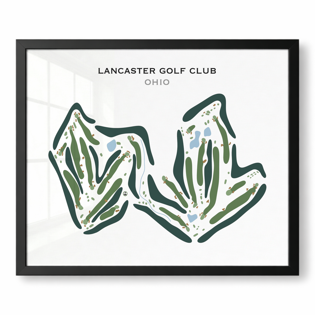Lancaster Golf Club, Ohio - Printed Golf Course