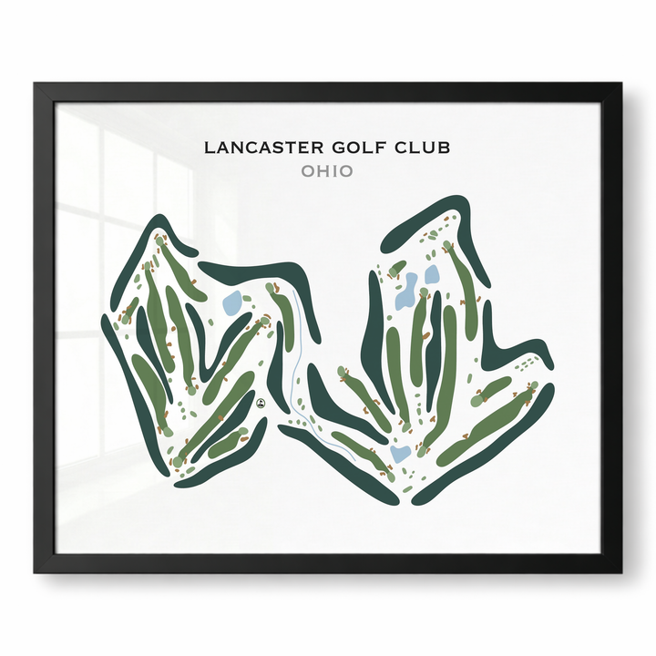 Lancaster Golf Club, Ohio - Printed Golf Course