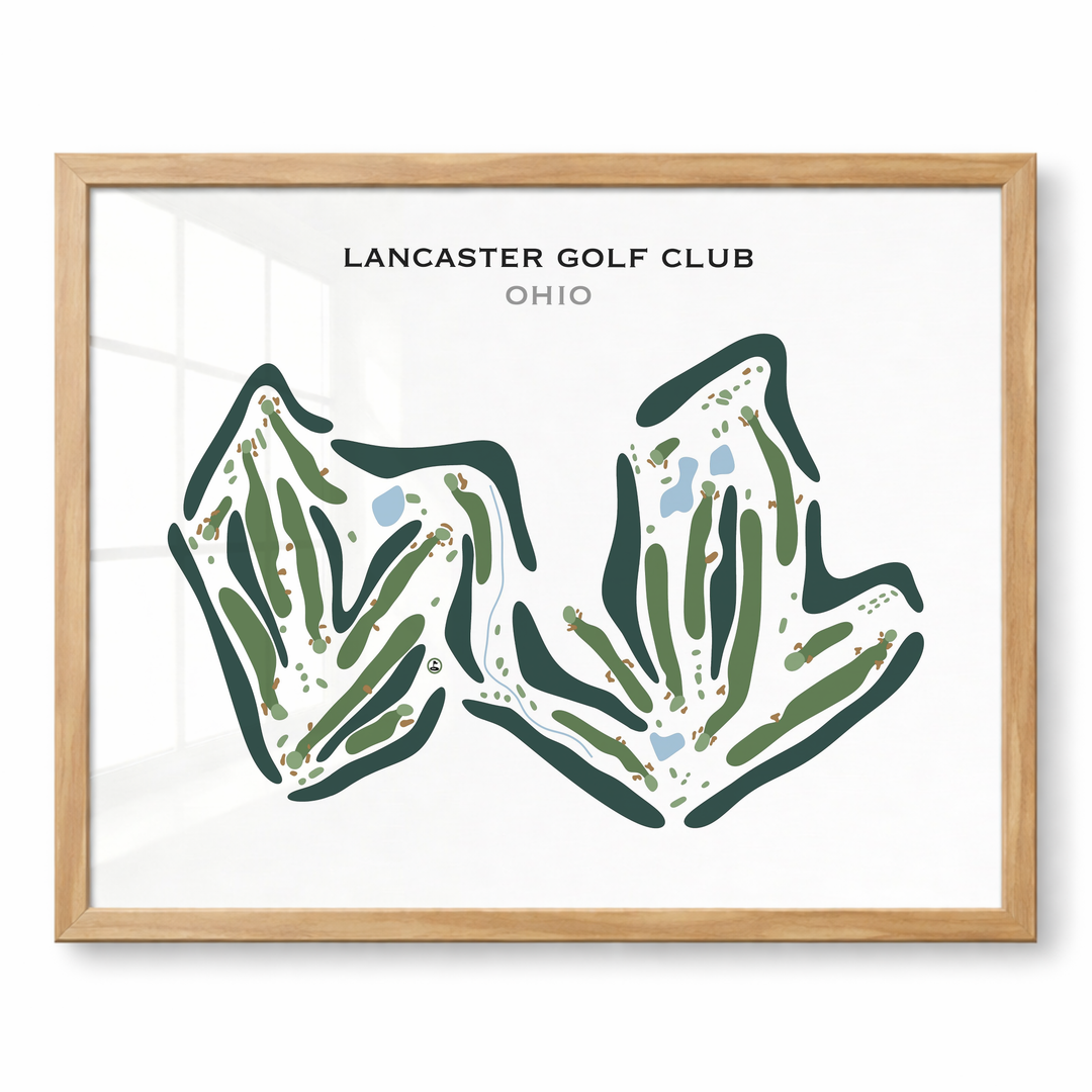 Lancaster Golf Club, Ohio - Printed Golf Course