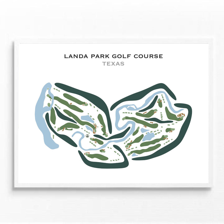 Landa Park Golf Course, Texas - Printed Golf Courses