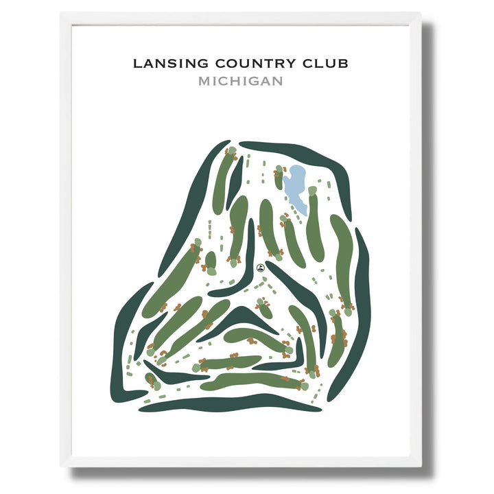 Lansing Country Club, Michigan - Printed Golf Courses