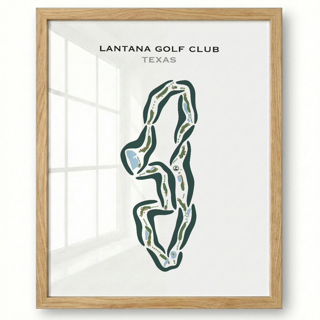 Lantana Golf Club, Texas - Printed Golf Courses