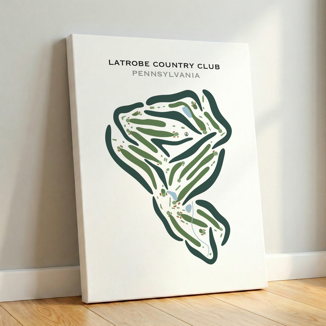 Latrobe Country Club, Pennsylvania - Printed Golf Courses