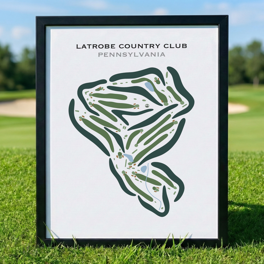 Latrobe Country Club, Pennsylvania - Printed Golf Courses