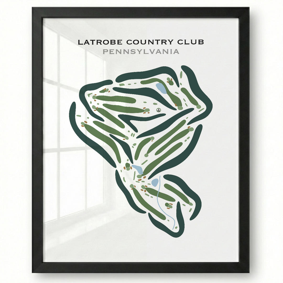 Latrobe Country Club, Pennsylvania - Printed Golf Courses