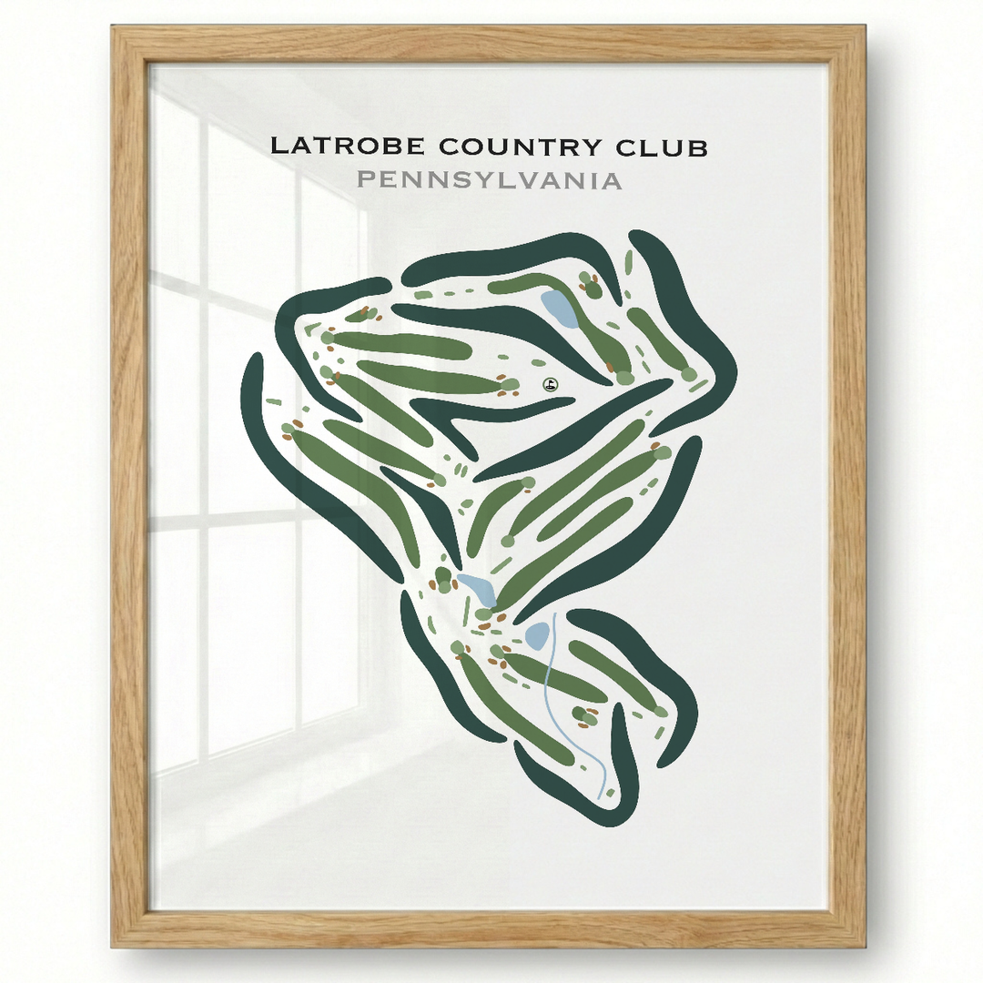 Latrobe Country Club, Pennsylvania - Printed Golf Courses