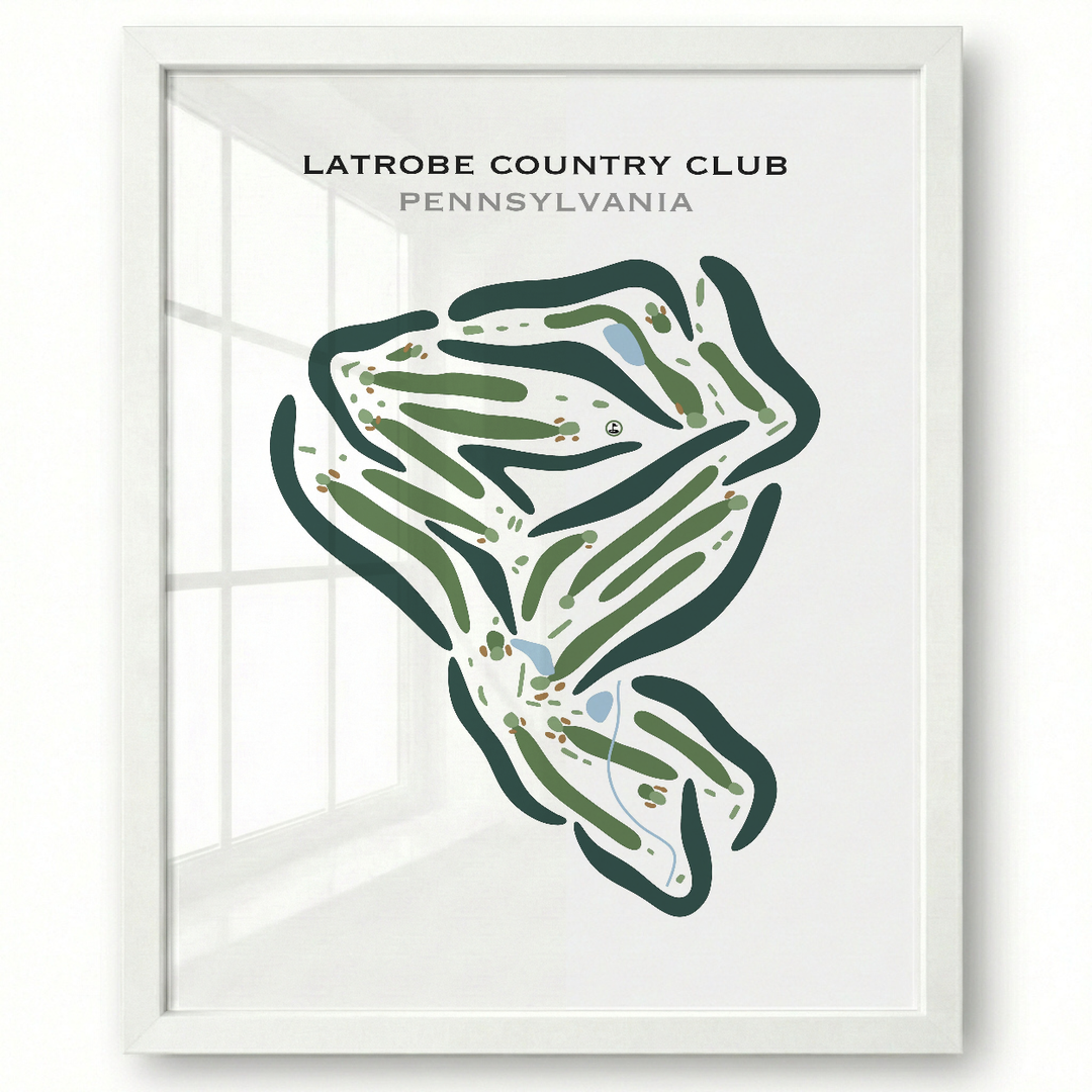 Latrobe Country Club, Pennsylvania - Printed Golf Courses