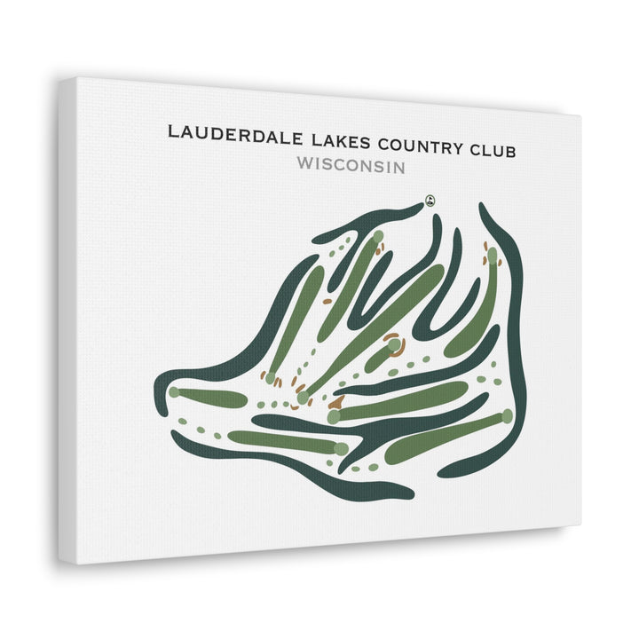 Lauderdale Lakes Country Club, Wisconsin - Printed Golf Courses