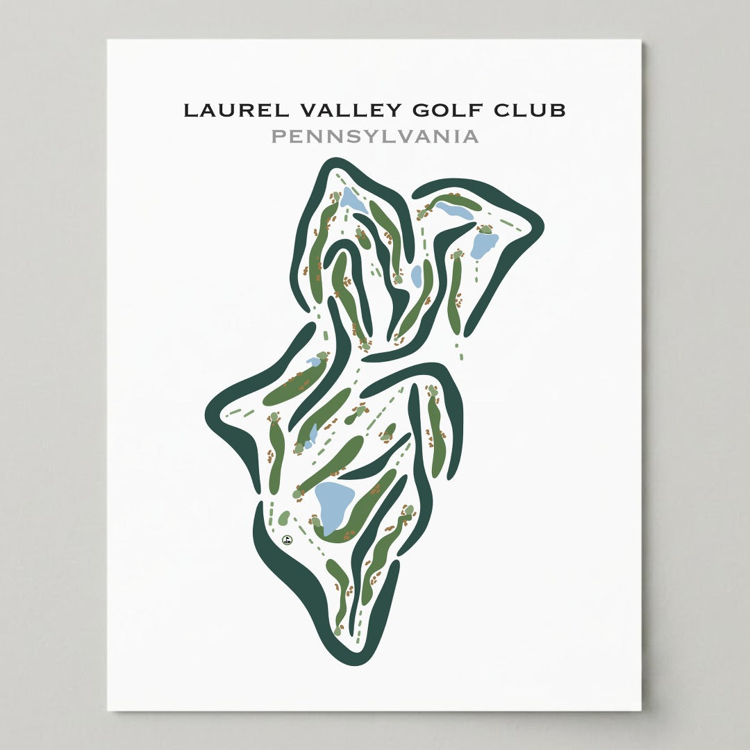 Laurel Valley Golf Club, Pennsylvania - Printed Golf Courses
