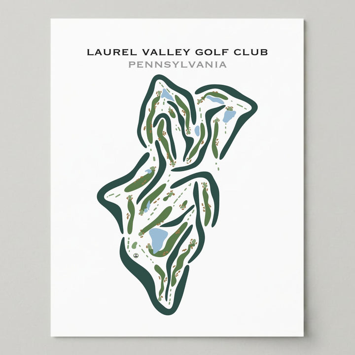 Laurel Valley Golf Club, Pennsylvania - Printed Golf Courses