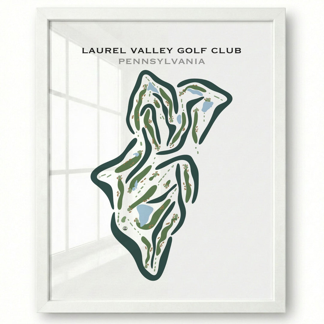 Laurel Valley Golf Club, Pennsylvania - Printed Golf Courses