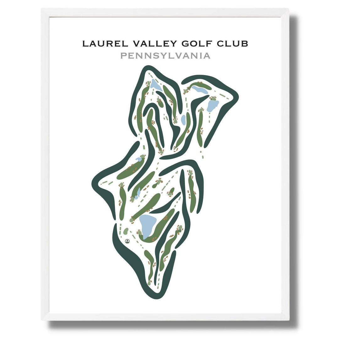 Laurel Valley Golf Club, Pennsylvania - Printed Golf Courses - Golf Course Prints