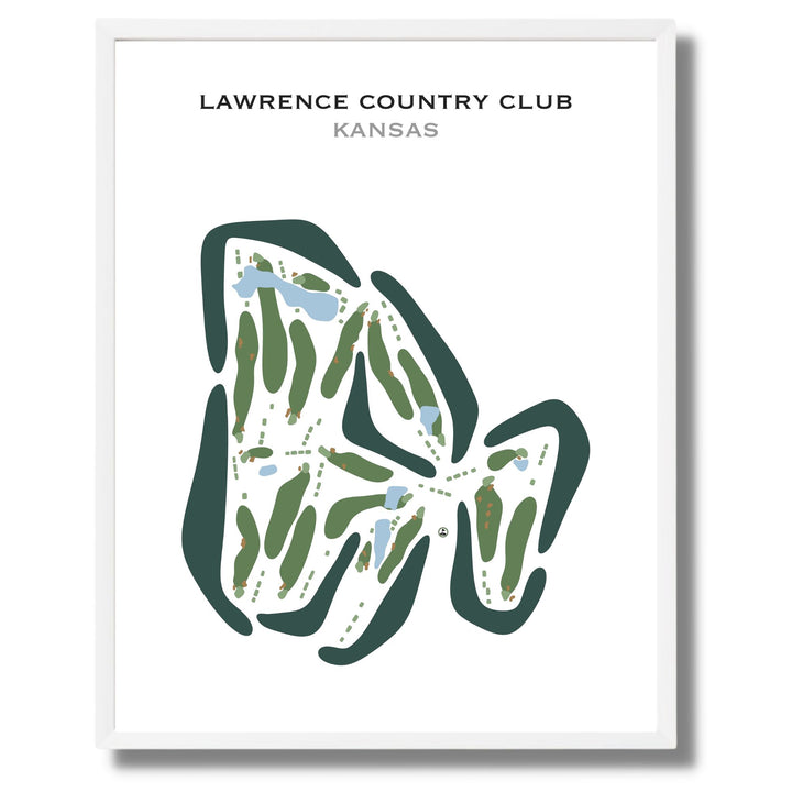 Lawrence Country Club, Kansas - Printed Golf Courses