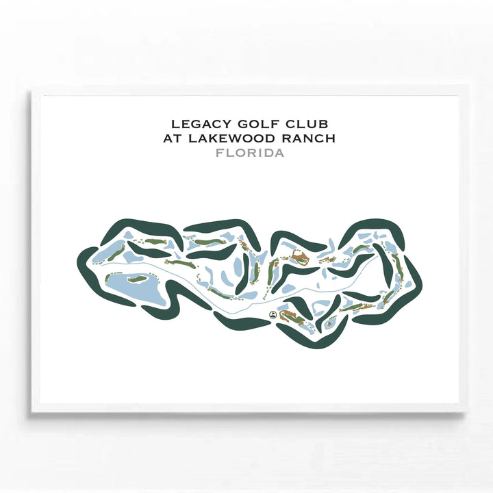 Legacy Golf Club At Lakewood Ranch, Florida - Printed Golf Courses