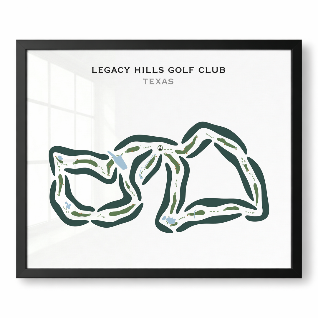 Legacy Hills Golf Club, Texas - Printed Golf Courses