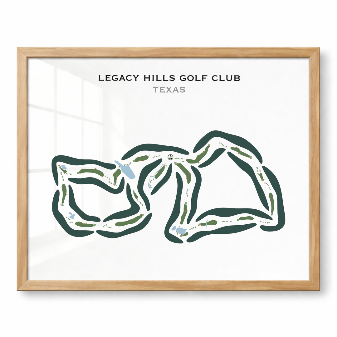 Legacy Hills Golf Club, Texas - Printed Golf Courses