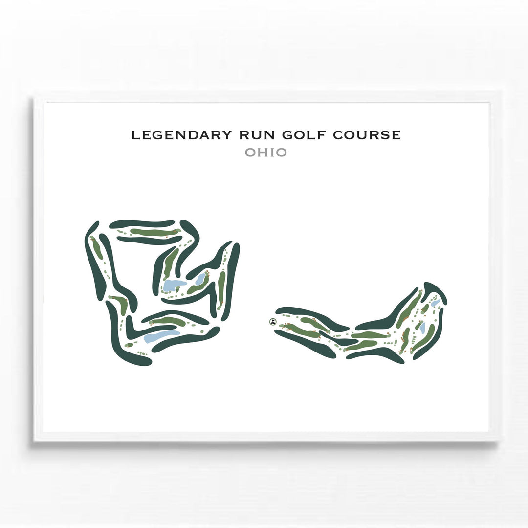 Legendary Run Golf Course, Ohio - Printed Golf Course