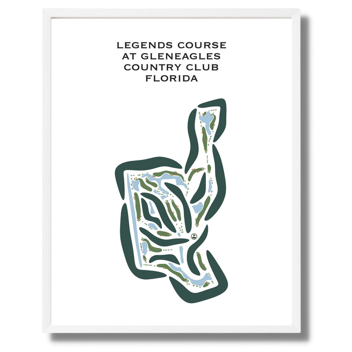 Legends Course at Gleneagles Country Club, Florida - Printed Golf Courses