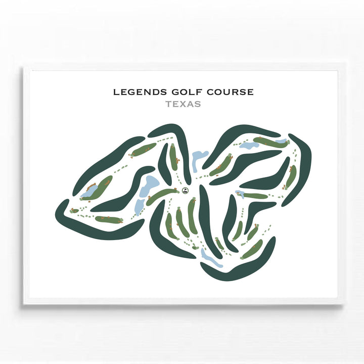 Legends Golf Course, Texas - Printed Golf Courses