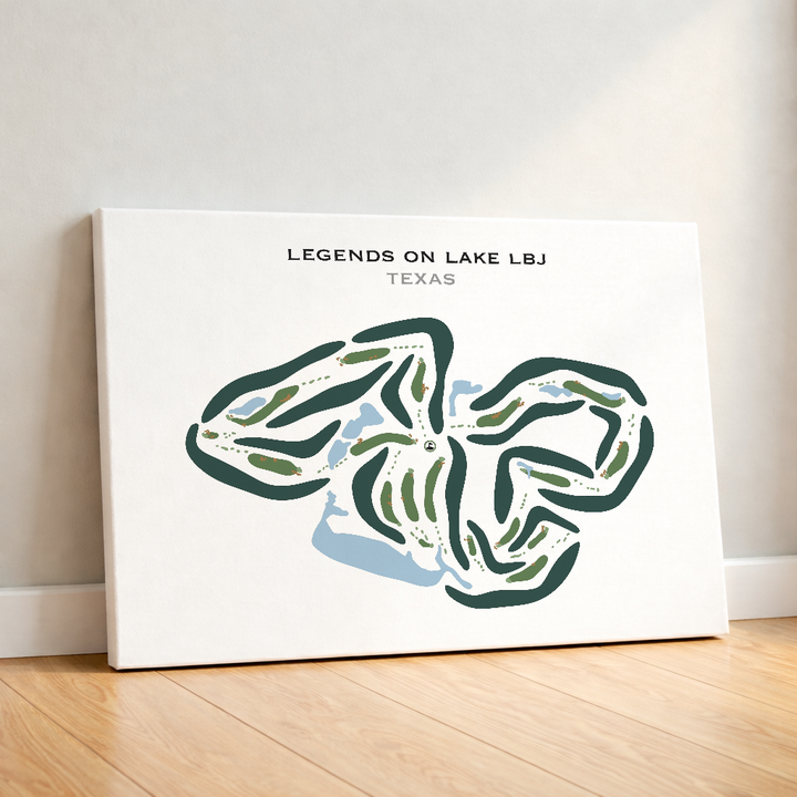 Legends on Lake LBJ, Texas - Printed Golf Courses