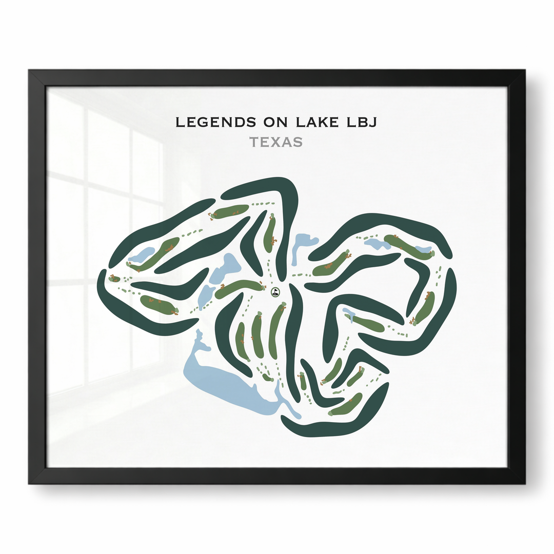 Legends on Lake LBJ, Texas - Printed Golf Courses