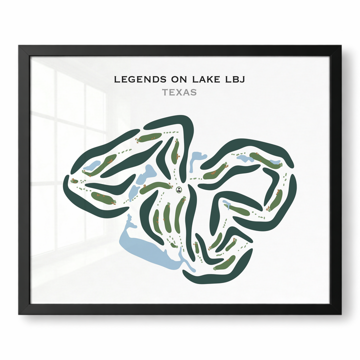 Legends on Lake LBJ, Texas - Printed Golf Courses