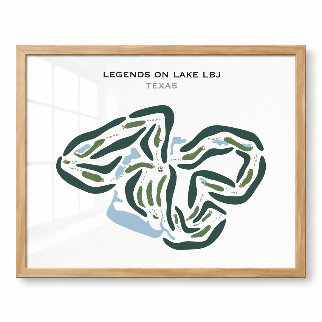 Legends on Lake LBJ, Texas - Printed Golf Courses
