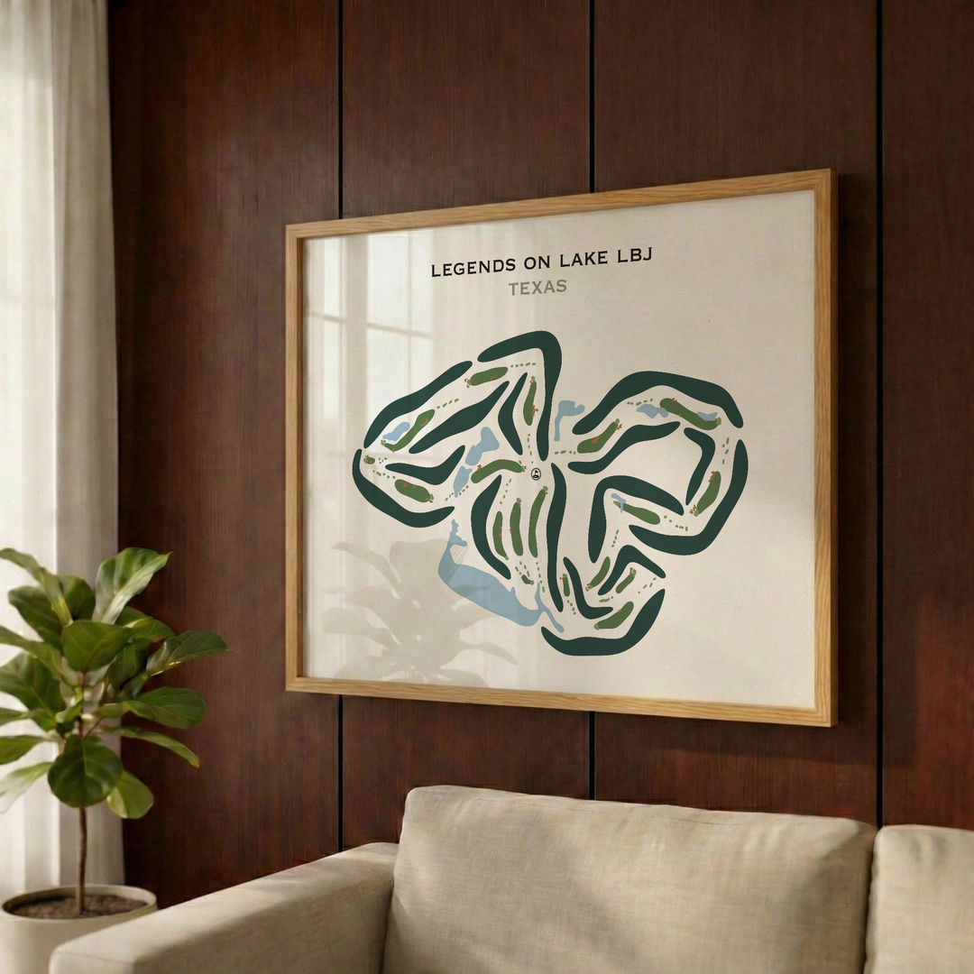 Legends on Lake LBJ, Texas - Printed Golf Courses