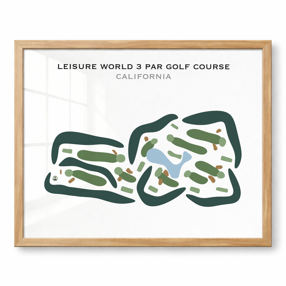 Leisure World 3 Par Golf Course, California - Printed Golf Courses