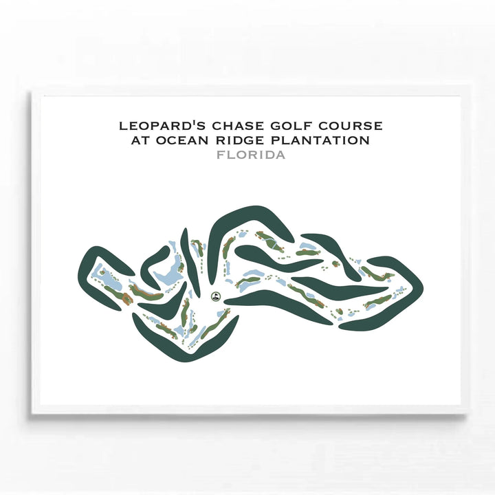 Leopard's Chase Golf Course at Ocean Ridge Plantation, Florida - Printed Golf Courses