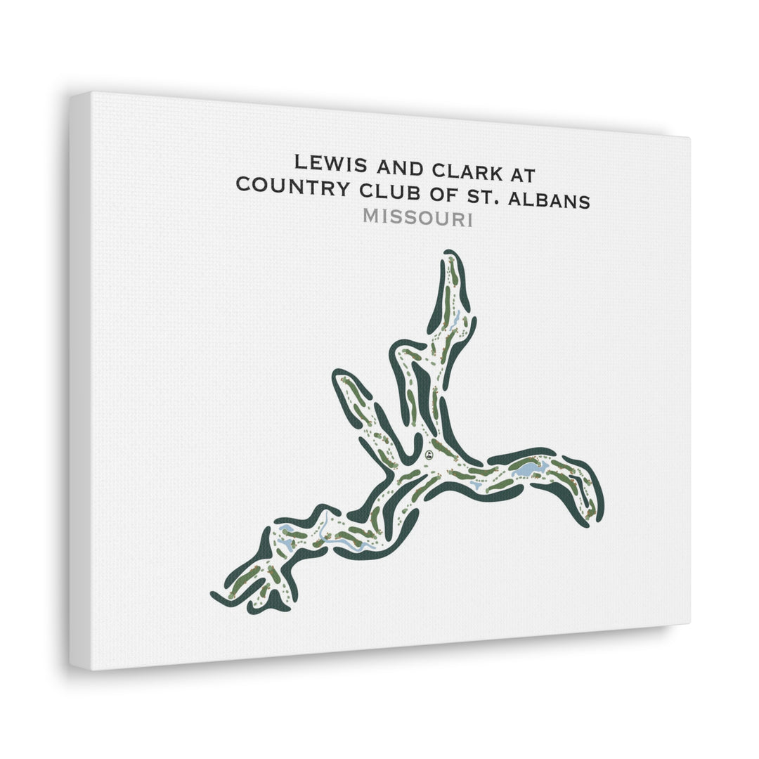 Lewis and Clark at Country Club of St. Albans, Missouri - Printed Golf Course