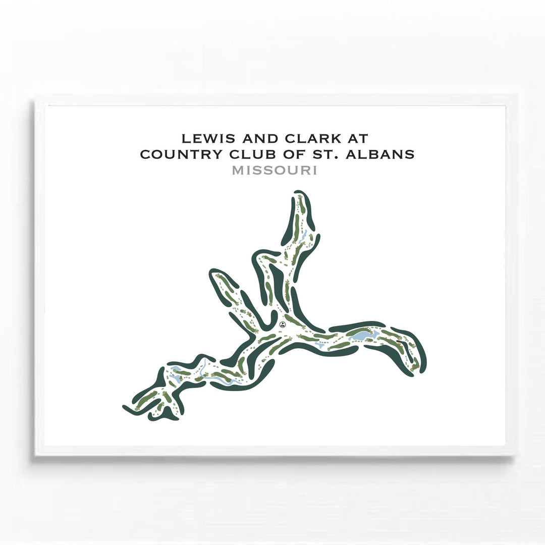Lewis and Clark at Country Club of St. Albans, Missouri - Printed Golf Course