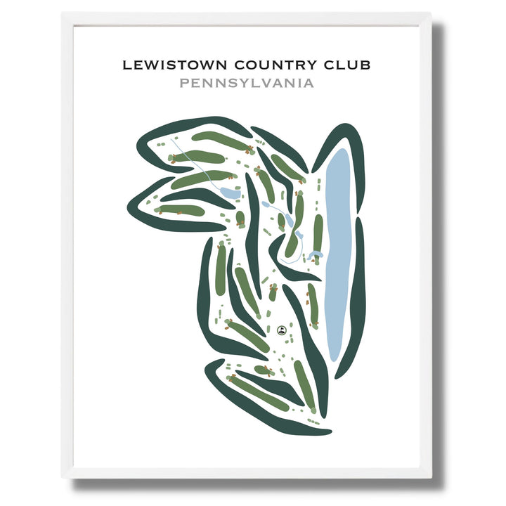 Lewistown Country Club, Pennsylvania - Printed Golf Courses