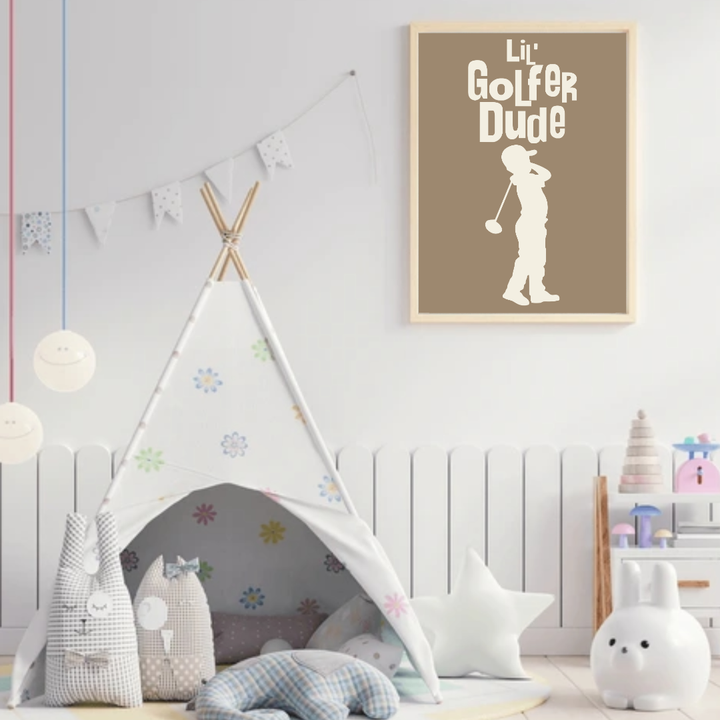LiL Golfer Dude - Brown