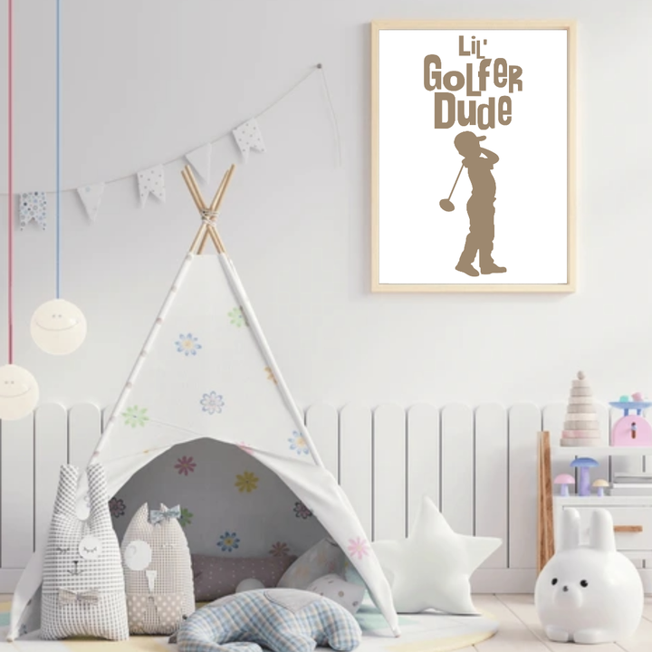 LiL Golfer Dude - White