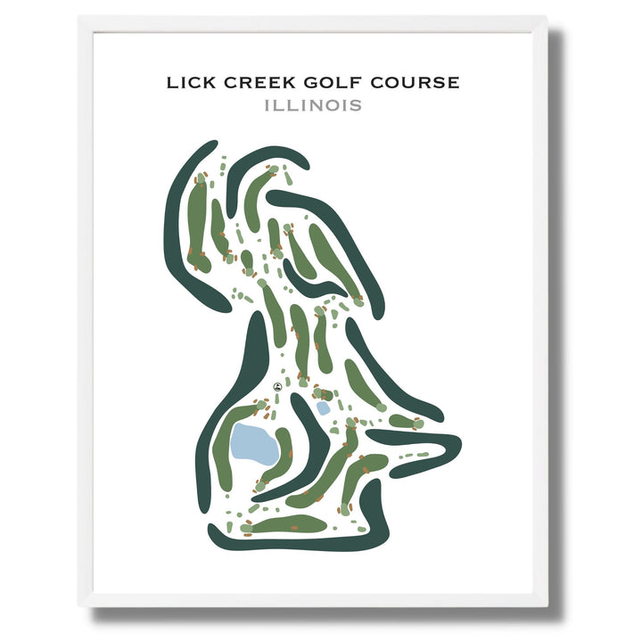 Lick Creek Golf Course, Illinois - Printed Golf Courses