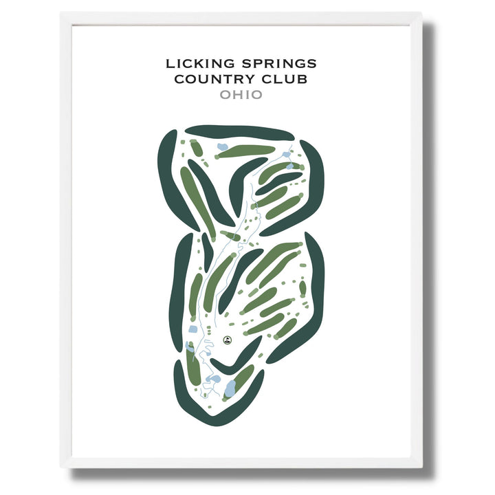 Licking Springs Country Club, Ohio - Printed Golf Courses