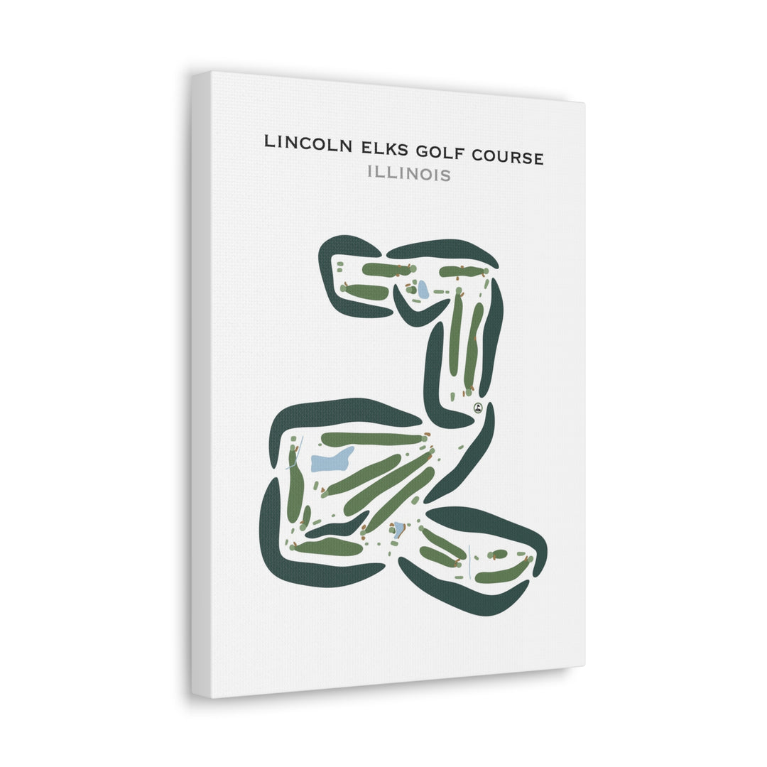 Lincoln Elks Golf Club, Illinois - Printed Golf Courses