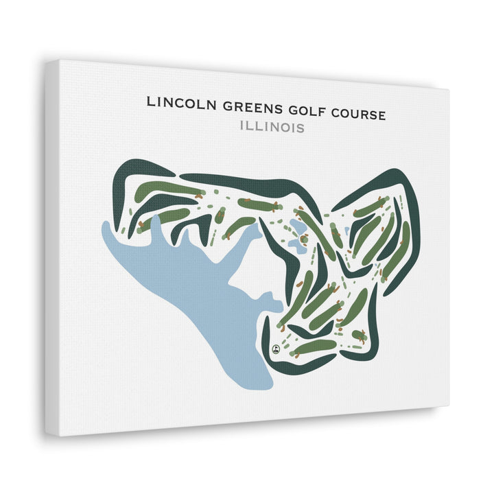 Lincoln Greens Golf Course, Illinois - Printed Golf Courses