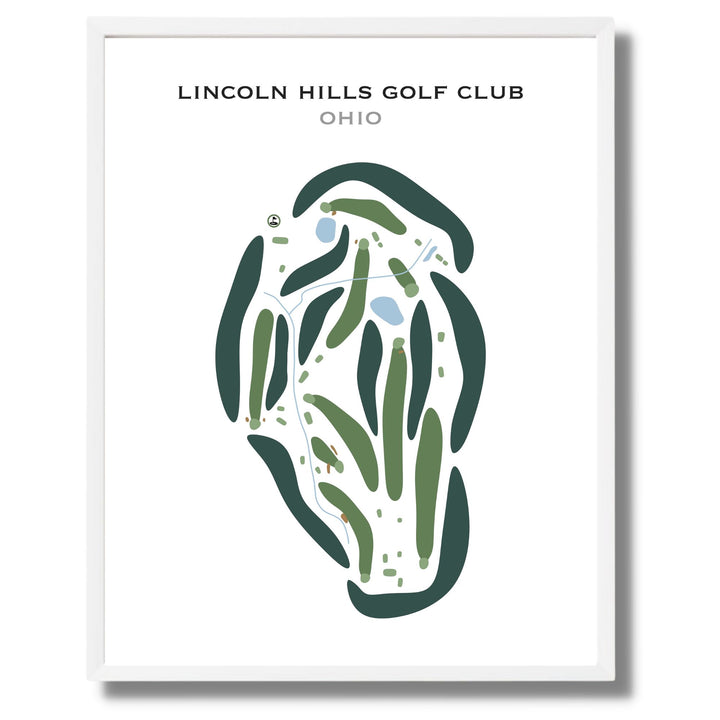 Lincoln Hills Golf Club, Ohio - Printed Golf Courses