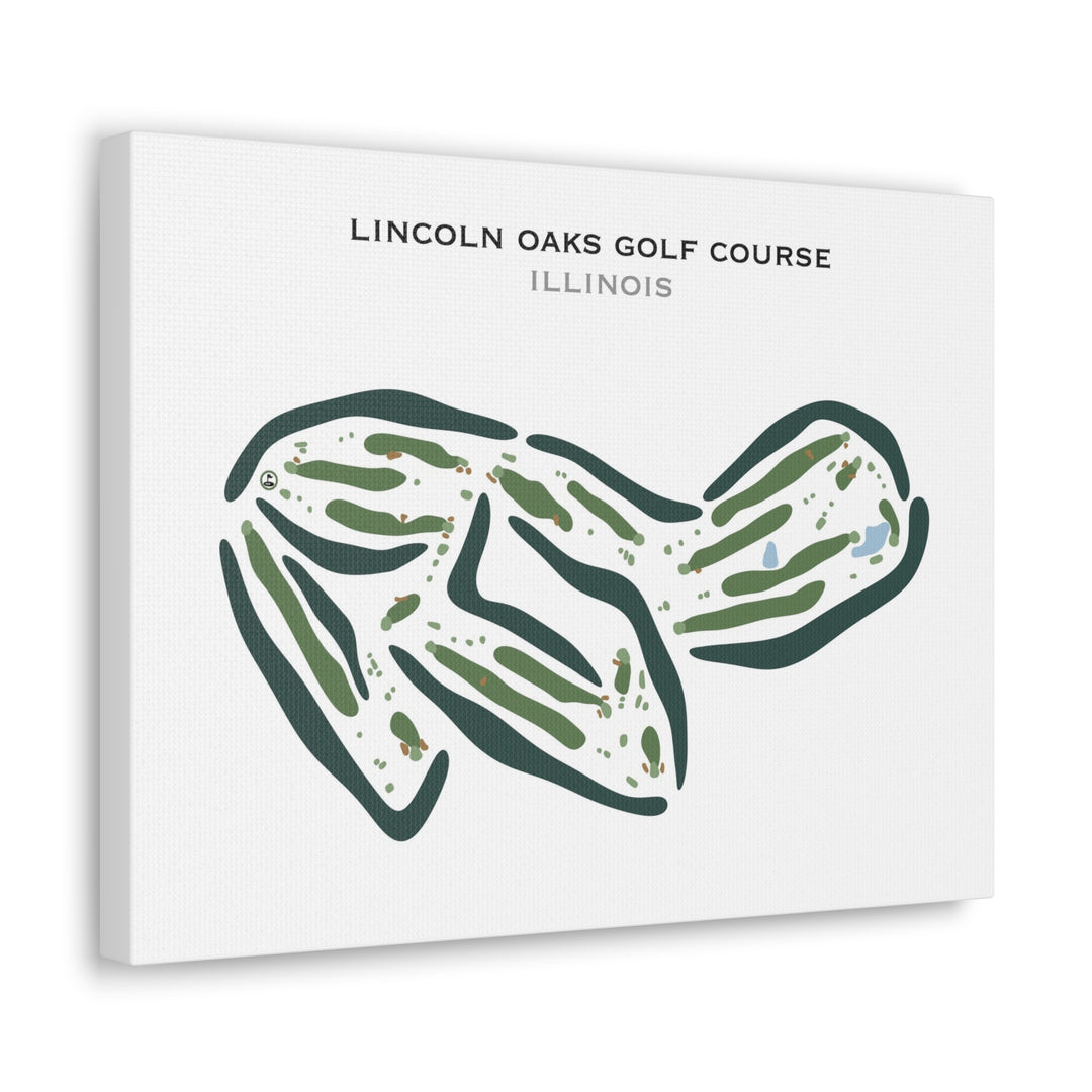 Lincoln Oaks Golf Course, Illinois - Printed Golf Courses