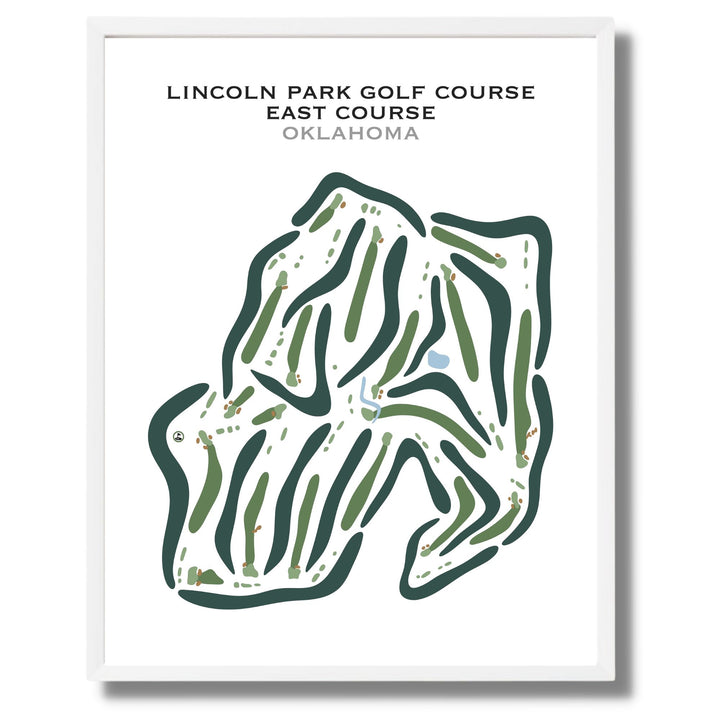 Lincoln Park Golf Course - East Course, Oklahoma - Printed Golf Courses